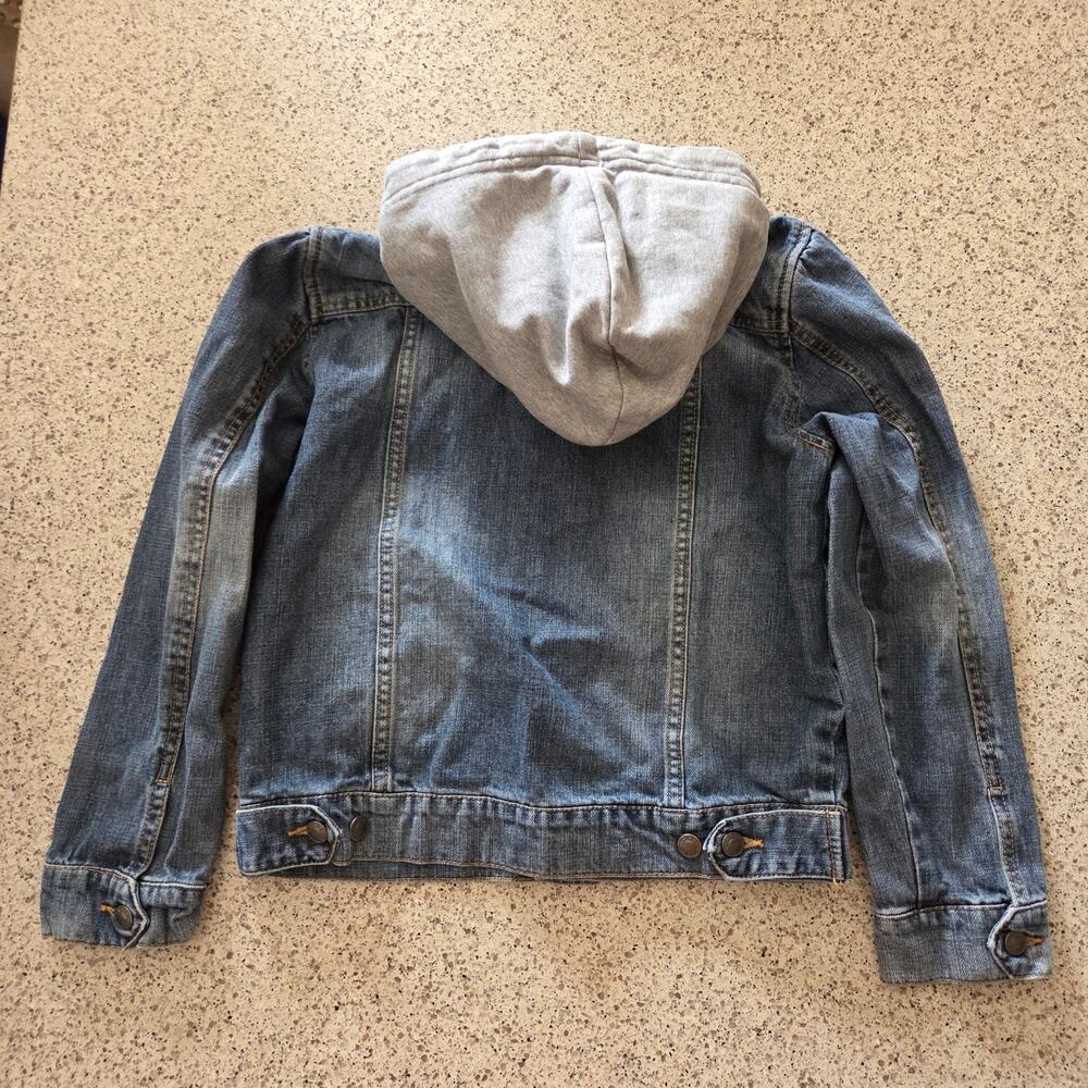 Indigo Star Denim & Dry Goods American Vintage KIDS Jean Jacket Knit Hood✨️10/12 - Picture 10 of 11